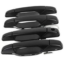 Set of 4 Door Handle Black Front & Rear For Chevy GMC Tahoe Yukon Sierra 07-14