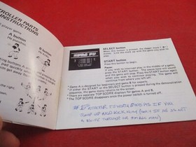 Kung Fu Nintendo NES (Canadian) Instruction Manual Booklet ONLY #K
