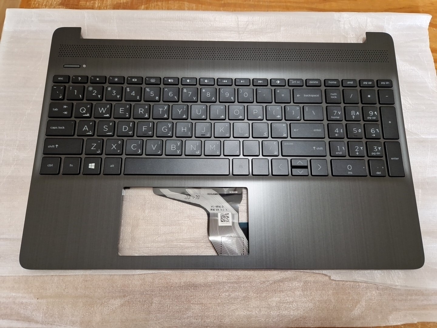 HP 15S-EQ 15S-FQ L68123-171 L63577-171 Arabic English Keyboard Layout Palmrest
