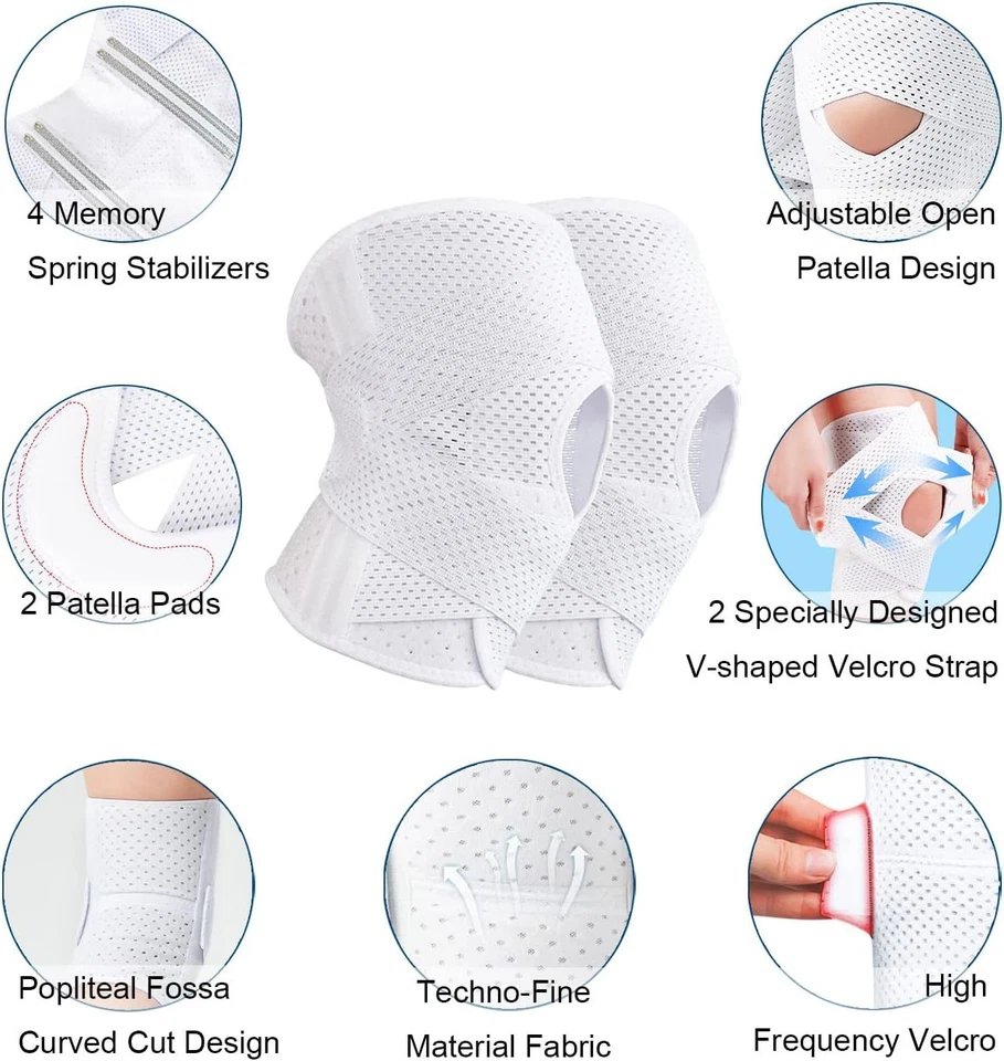 Soporte de compresión para manga de rodilla menisco soporte articular deportivo alivio del dolor artritis Foto 3 de 4