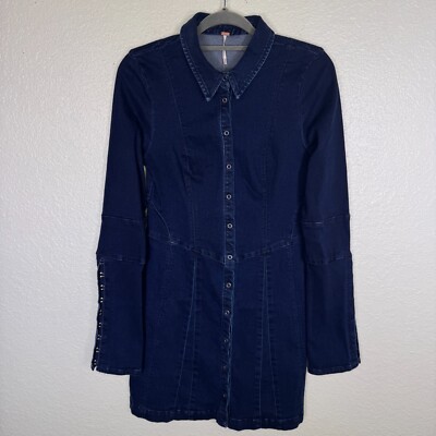 free people thea mini dress Free People Thea Solid Tunic Button Front Mini Dress