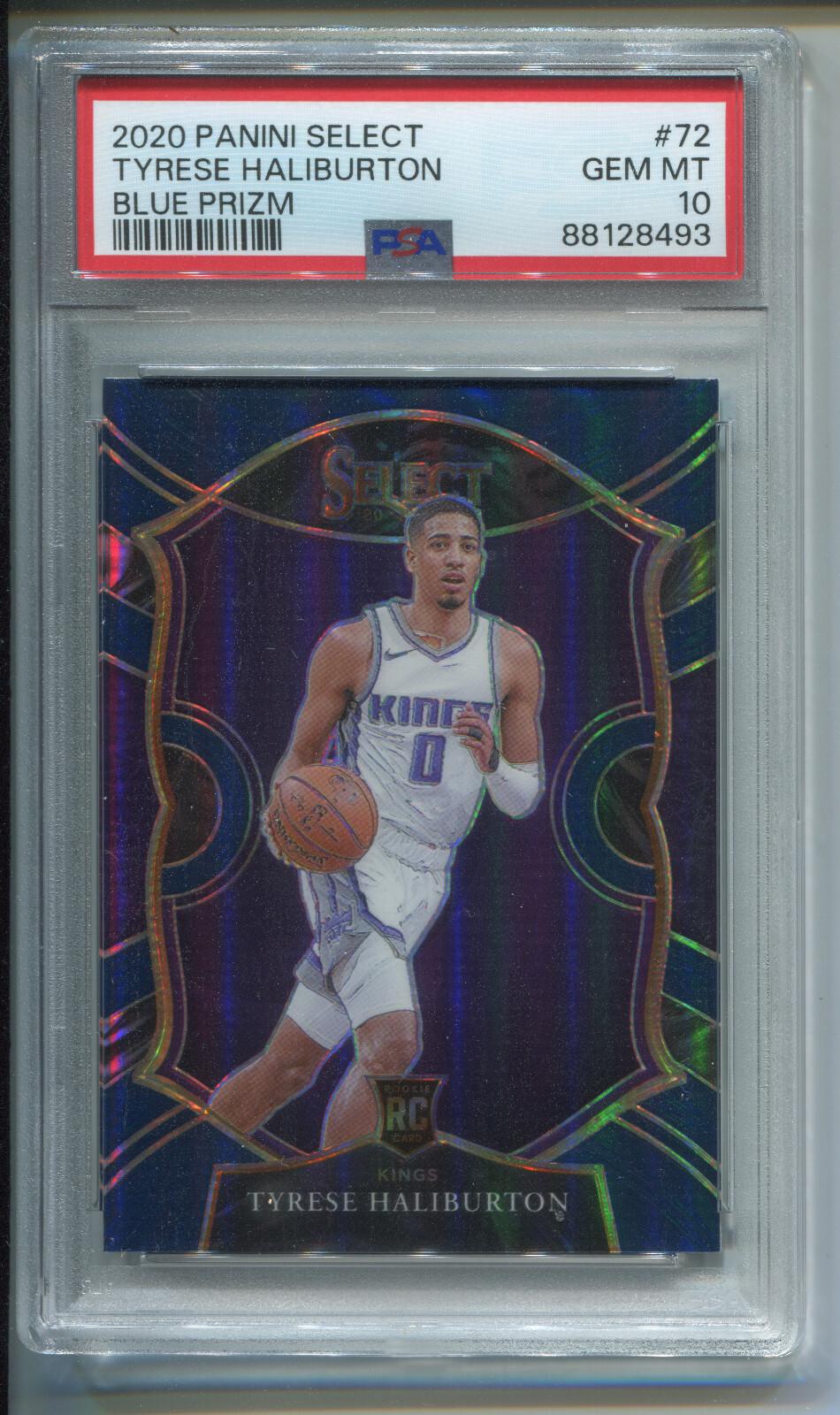 2020 Panini Select 72 BLUE PRIZM Tyrese Haliburton RC PSA GEM MINT 10