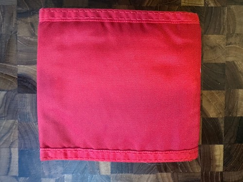 Vintage Wallet Bear Body Products Hook And Loop Closure 80’s Red - Picture 4 of 6
