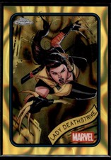 2025 Topps Chrome Marvel Lady Deathstrike Yellow Lava Refractor Marvel #64