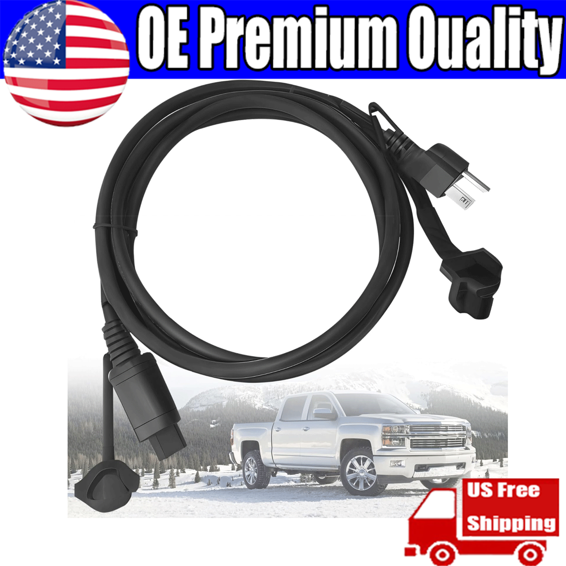 For 2019-2023 Chevrolet Silverado Engine Coolan Block Heater Cable 84564686 US