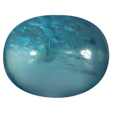 1.39 ct Oval Cabochon Shape 8 x 6 mm Brazilian Paraiba Blue Apatite Gemstone