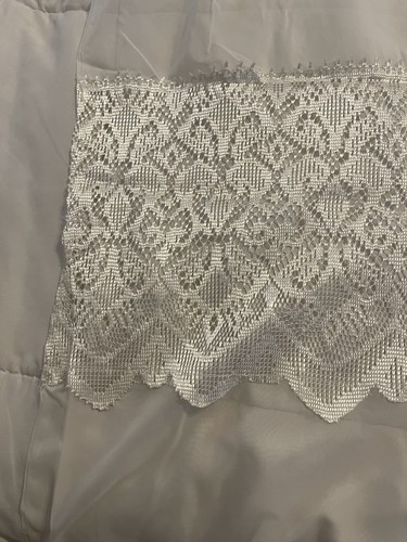 Vtg Lace Curtains Panel with Valance 56” W x 64” long French Country Victorian - Picture 18 of 20