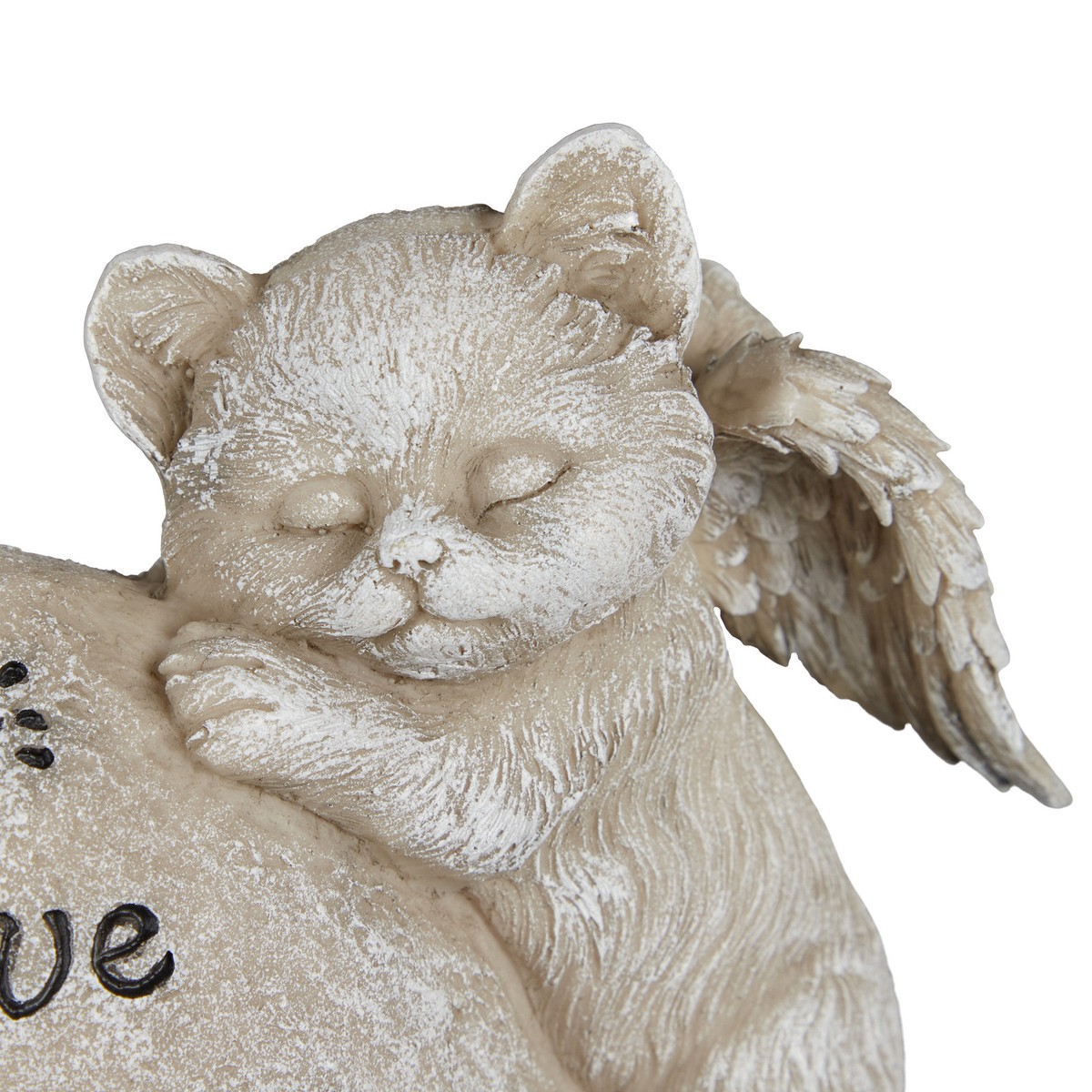 Lapide Per Gatti In Poliresina - Con Inciso 'Love Needs No Words', 20.5x11x10 Cm, Crema - Foto 11