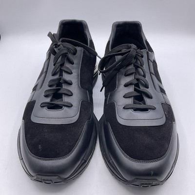 Salvatore Ferragamo Brooklyn 717045 Nero Buc Suede Calf Men's Size