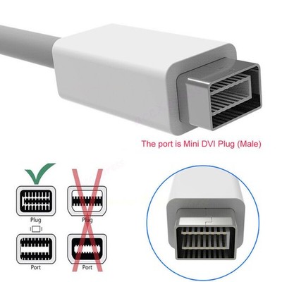 Mini DVI Male To HDMI Female Video Adapter Cable For Apple Macbook Imac