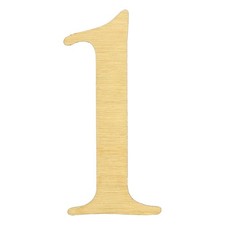 2 Inch Self-Adhesive Solid Brass Tone House Numbers for Outside (Numeric 1)