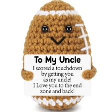 BiuNiuring Uncle Fathers Day Birthday Gifts from Niece 3.5 inches, Brown