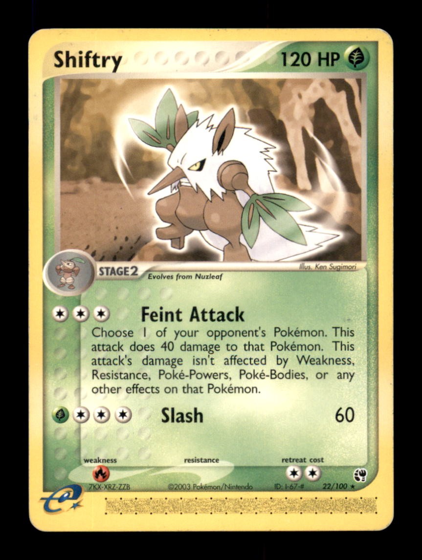 SHIFTRY 22/100 R SANDSTORM POKEMON NM/M
