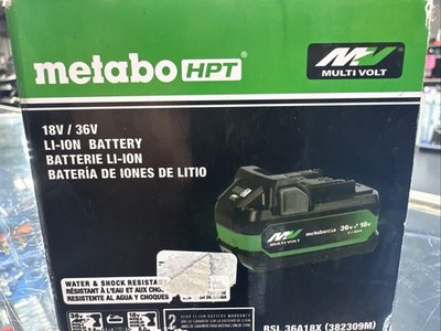 Metabo HPT 382309M 18V/36V MultiVolt Battery 18V / 36V Li-Ion Battery BSL 36A18X