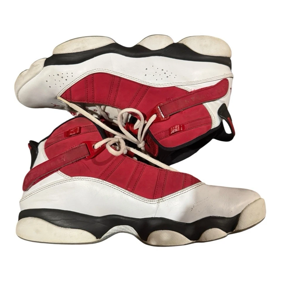 尺寸 US 11 Jordan 男式 6 戒指 'White Carmine' (322992-106) 正品 — 第 3/4 张图片