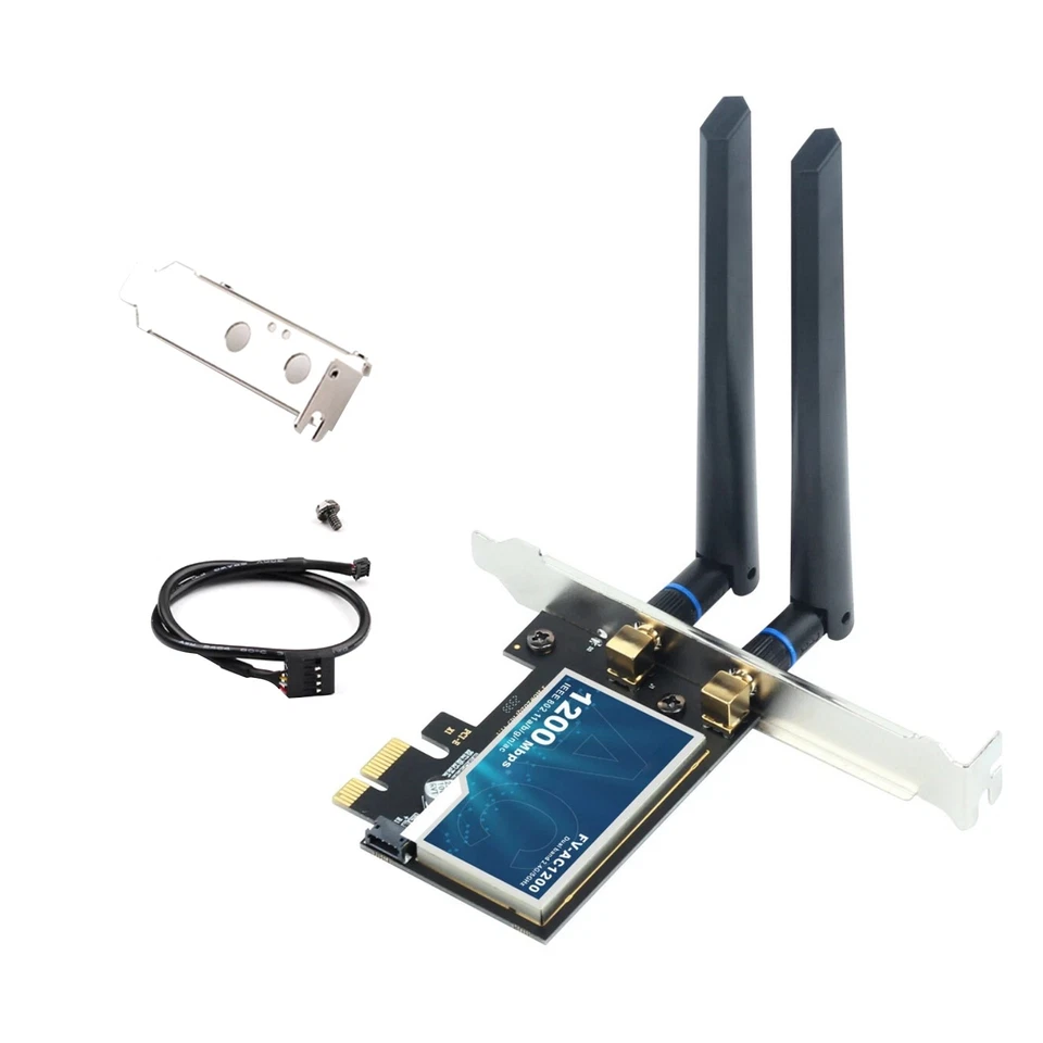 FV-AC1200 PCIE Wireless Adapter 2.4G/5GHz 867Mbps Bluetooth 4.0 for Desktop PC - Image 4 of 4