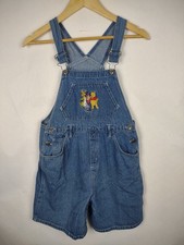 Vintage Embroidered Winnie The Pooh Disney Denim Blue Overalls Size Youth 14