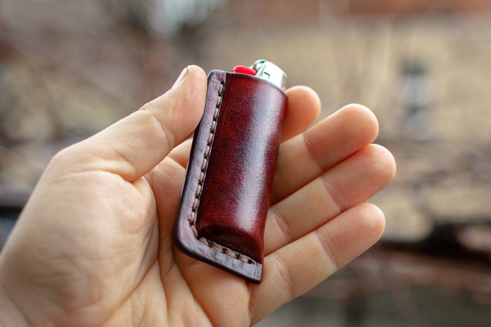 Custom engraved for you - lighter cover for BIC, Lighter Sleeve, Leather Lighter