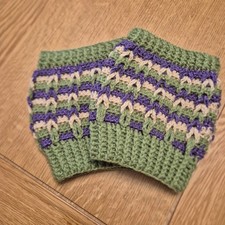 Handmade Crochet Boot Cuffs Toppers Double Knit Brand New