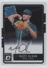 2017 Panini Donruss Optic Rated Rookies Base Auto Matt Olson #167 Auto 8kv