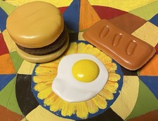 McDonalds Play Food Fun BREAKFAST LOT SAUSAGE BISCUIT EGG APPLE PIE McD-B379