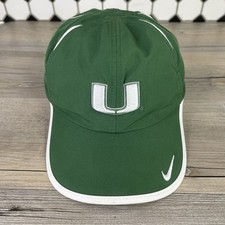 Vintage Miami Hurricanes Hat Cap Nike Strap Back Performance Running Dad Active