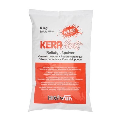 HobbyFun Keraflott Giessmasse weiss gipsbasiertes Gießpulver 5000g