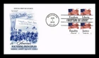 DR JIM STAMPS US COVER FOUR FLAGS FOUNDING PRINCIPLES FDC COMBO ARTCRAFT