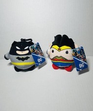 Batman Plush Clip On 3.5" Wonder Woman  Batman Justice League Squishy NEW