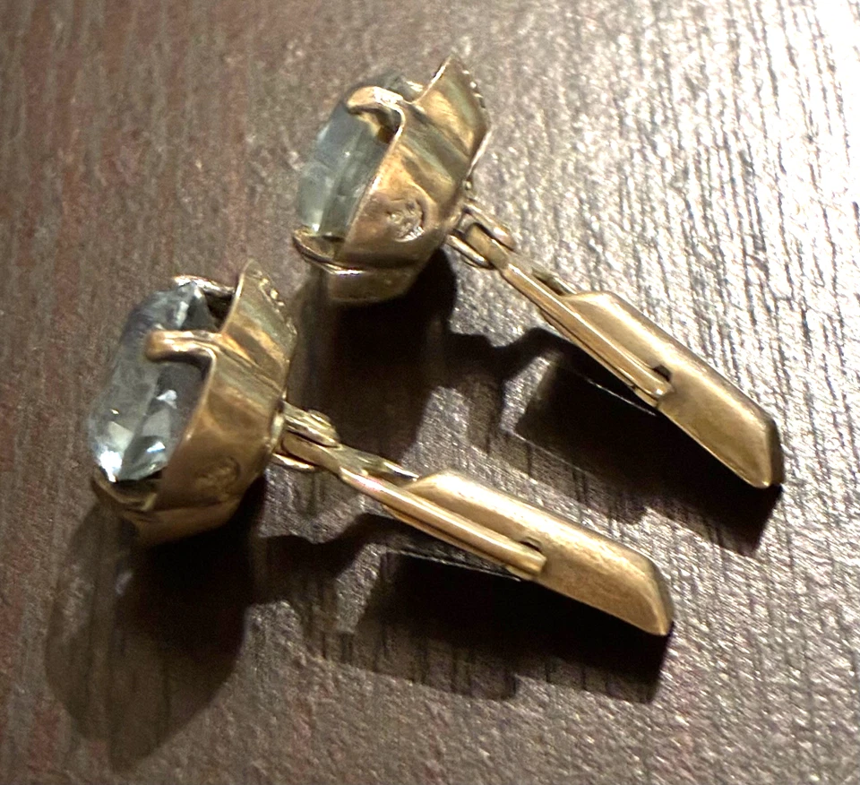 Gemelos Taxco de plata de ley con topacio azul claro Foto 3 de 4