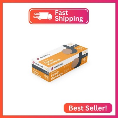 Dealmed Flexible Fabric Oval Spot Adhesive Bandages   100 Count (1 Pack) Non-Sti