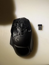 Logitech G502 X PLUS Wireless Gaming Mouse - Black w/ grip tape FOR REPAIR