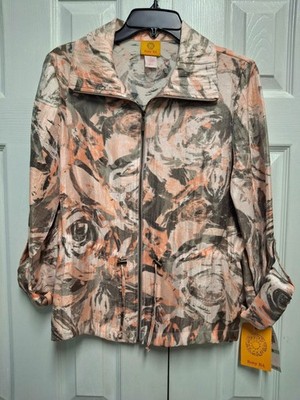Ruby Rd Light Pink/Gray Jacket Size 8 NWT