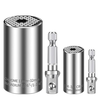 Universal Socket Set (11-32mm 7-19mm) Super all purpose tool, 4pcs, Chrome