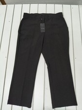 BNWT TAILORED Women's Straight Leg Trousers Size 18 Black Smart Office Wear