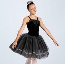Weissman Black Silver You Are Not Alone Dance Costume - Size Medium Child
