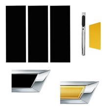 Vinyl Car Wrap Emblem Overlay DIY Decals for Chevy, 3PCS Matte Black Universa...