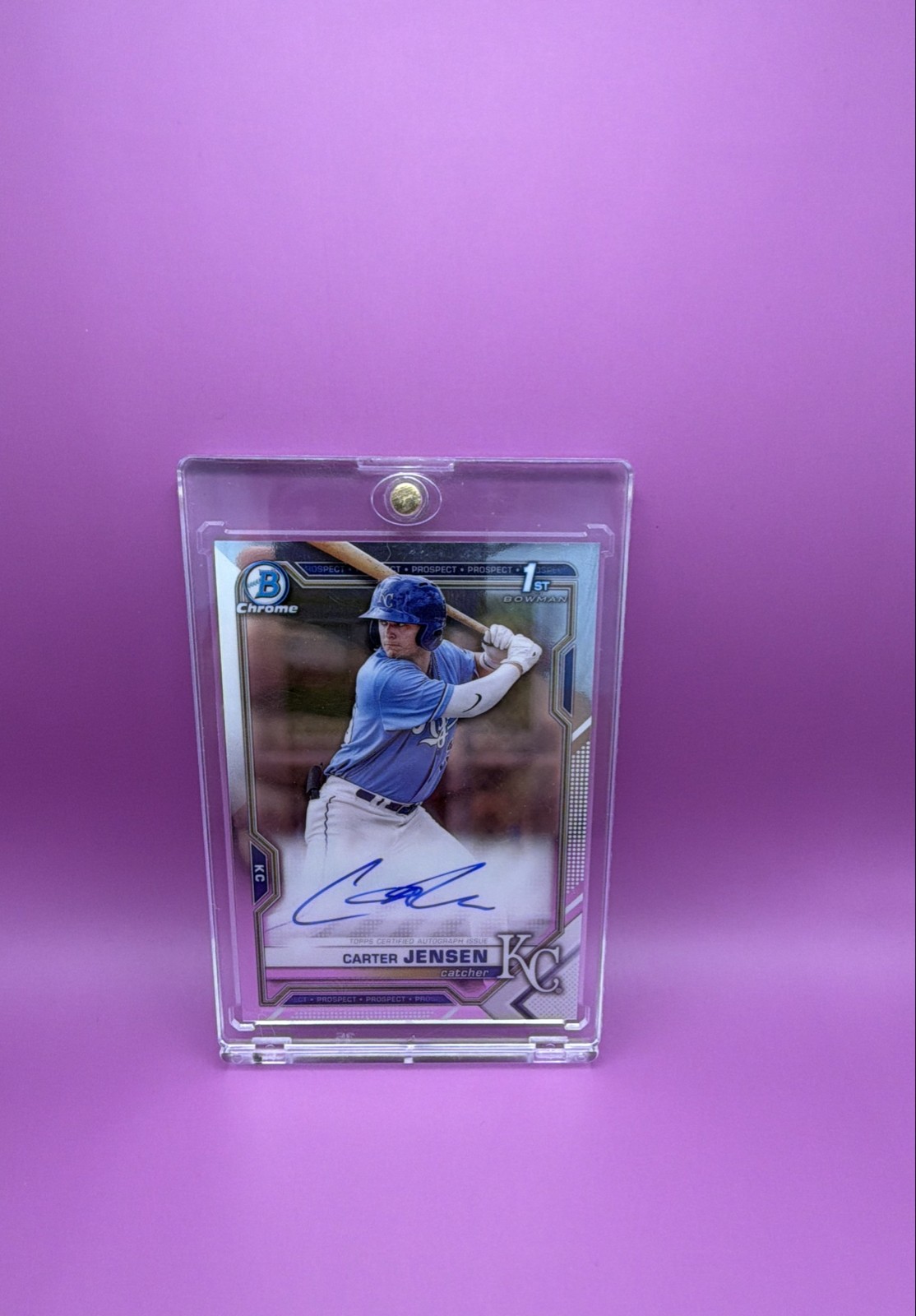 2021 Bowman Draft - Chrome Draft Pick Autographs Carter Jensen #CDA-CJ (AU, RC)