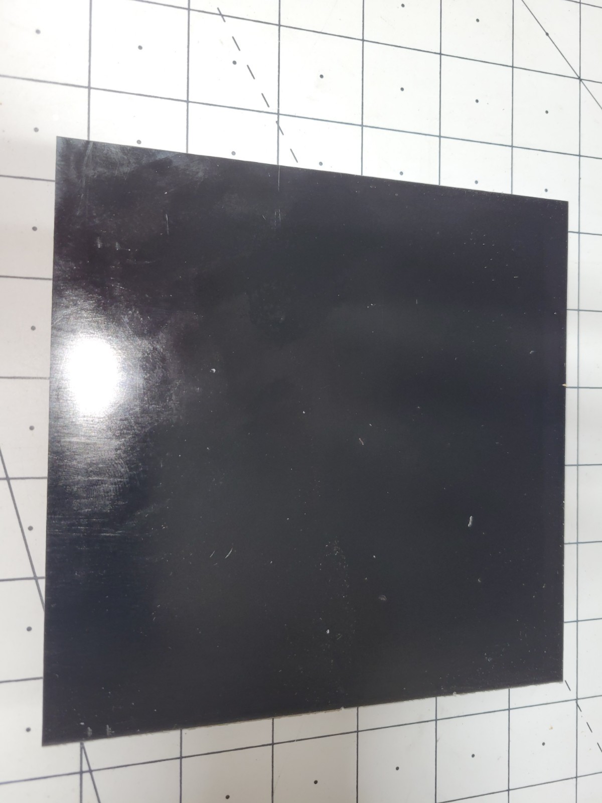 1/8" x 6" X 6" URETHANE / POLYURETHANE 60 A BLACK SHEET
