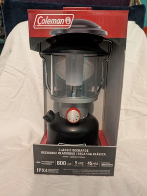 #ad Coleman Classic Recharge LED Lantern 800 Lumens Rechargeable IPX4 USB Black $60.00