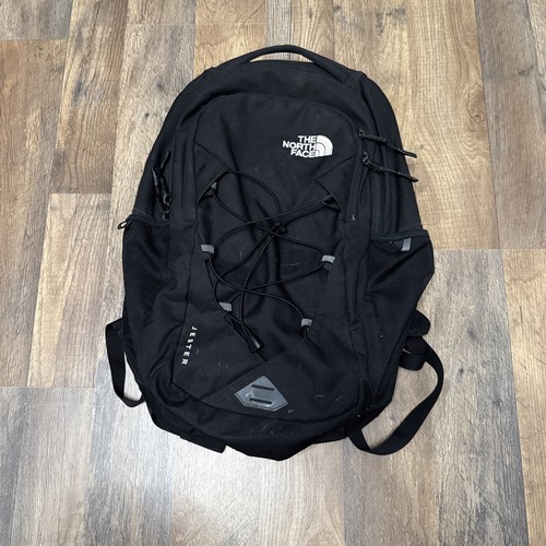 The North Face Jester Negro Ajustable Cremallera Bolsillo Laptop Bolso Acolchado Mochila