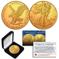 2026 Genuine 1 OZ 999 Fine Silver American Eagle U.S. Coin Full 24KT Gold Plated
