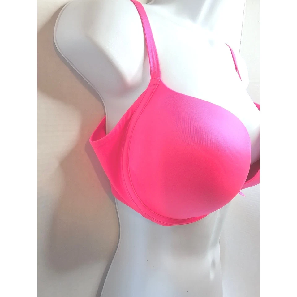 Sujetador push up rosa Victoria's Secret 34DD neón rosa intenso con aros acolchado Foto 3 de 4