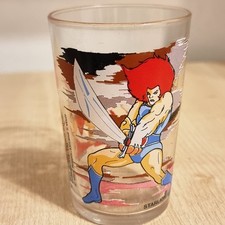 Rare 1987 ThunderCats Glass - Cosmocats French Edition - Lion-O Cheetara Gorior