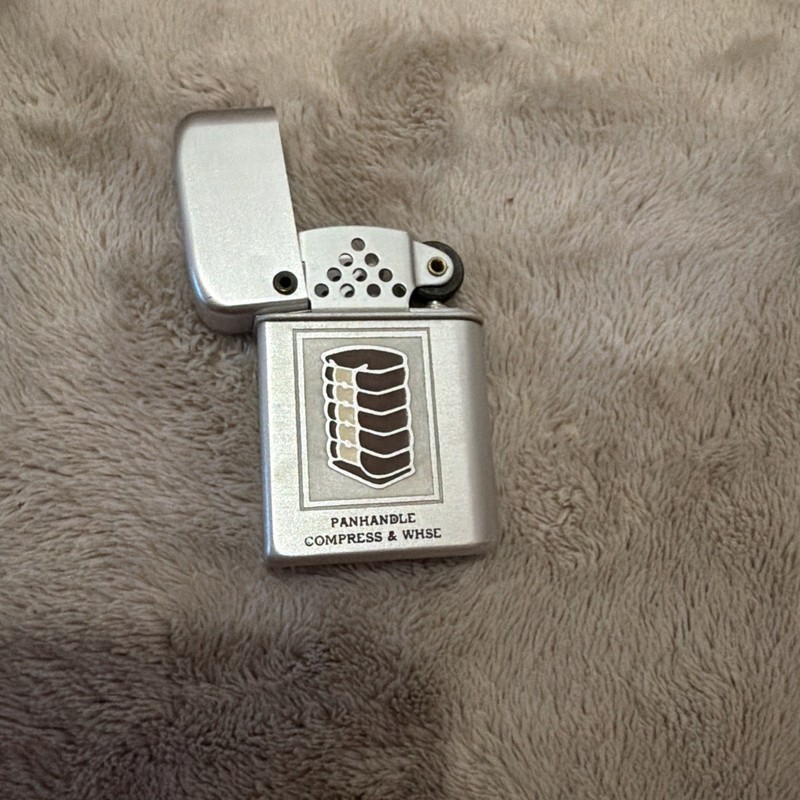 Vintage Storm Master Cigarette Lighter Texas Panhandle Compress USA Never Used