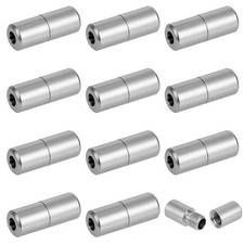12Pcs Stainless Steel Bracelet Clasps, 0.63 0.24inch Screw Twist Clasps, 2.5m...