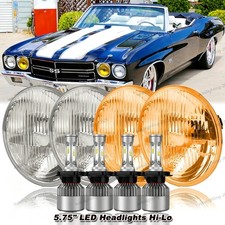 For Chevy Chevelle 1964-1970 5.75 5-34 Led Headlights High Low Beam Halo For Chevy Chevelle 1964-1970 5.75 5-34 Led Headlights High Low Beam Halo