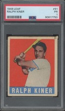 1948-49 Leaf #91 Ralph Kiner PSA 1 RC