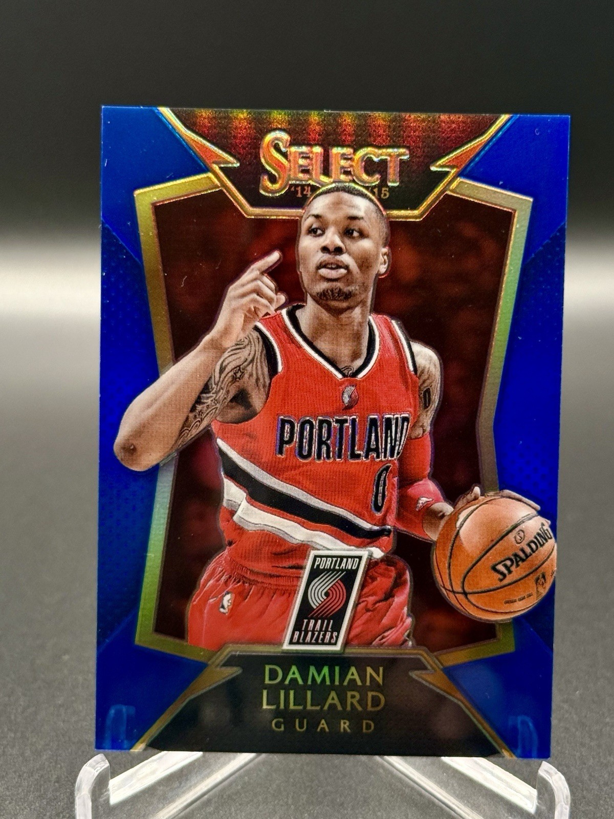 2014-15 Panini Select Concourse Damian Lillard Blue Prizm #’d /249 Trailblazers