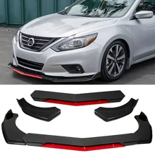 For Nissan Altima Front Bumper Lip Spoiler Splitter Body Kit Carbon Fiber Red
